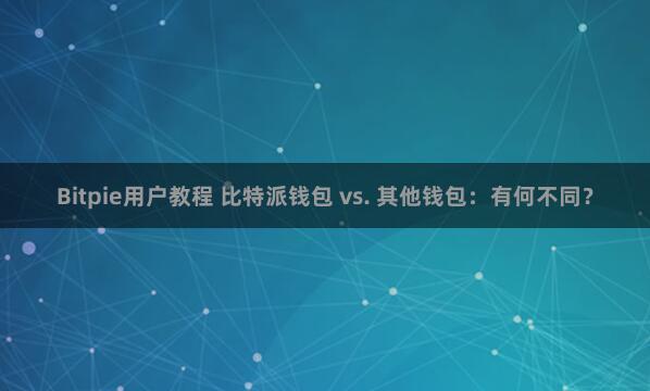 Bitpie用户教程 比特派钱包 vs. 其他钱包：有何不同？