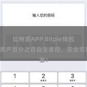 比特派APP Bitpie钱包：资产百分之百自主掌控，安全可靠！