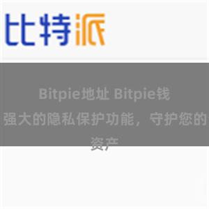 Bitpie地址 Bitpie钱包：强大的隐私保护功能，守护您的资产