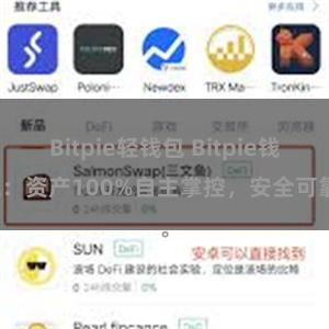 Bitpie轻钱包 Bitpie钱包：资产100%自主掌控，安全可靠。