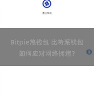 Bitpie热钱包 比特派钱包如何应对网络拥堵？