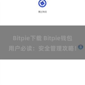 Bitpie下载 Bitpie钱包用户必读：安全管理攻略！
