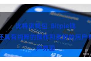 比特派钱包 Bitpie钱包还具有纯粹的操作和友好的用户界面
