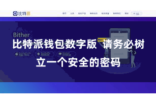 比特派钱包数字版  请务必树立一个安全的密码